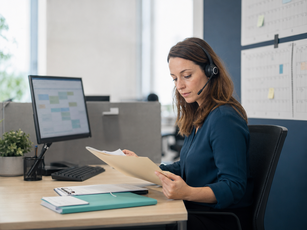 Skema Health Desk coordinator managing occupational health schedules
