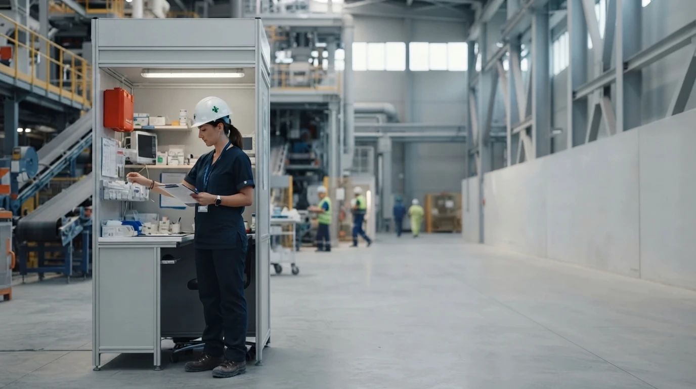 Integrated healthcare centre at an industrial site